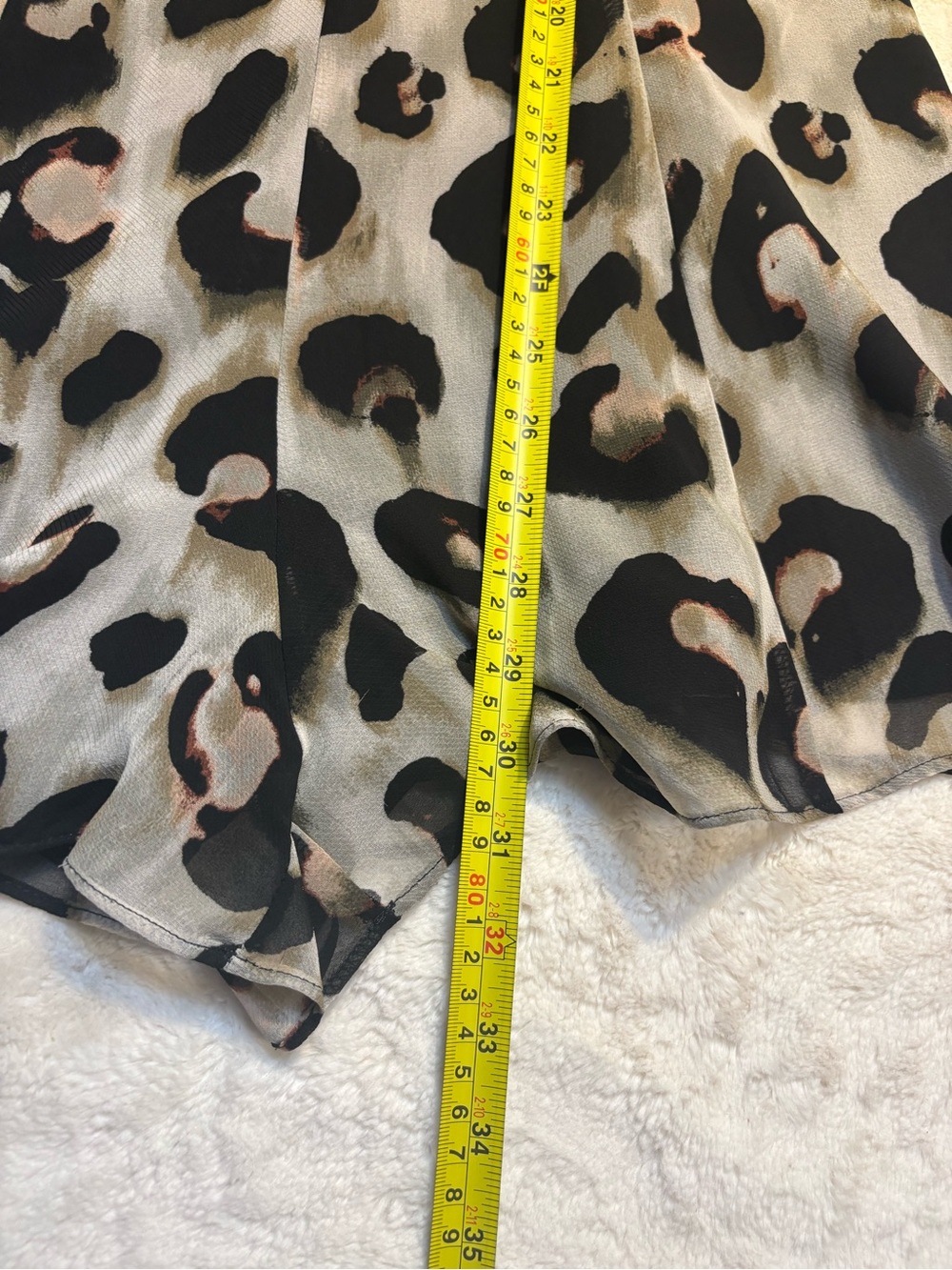 BCBGeneration Romper Size 8 Leopard Print Black, Cream, Brown Open Slits Flowy - Picture 14 of 16